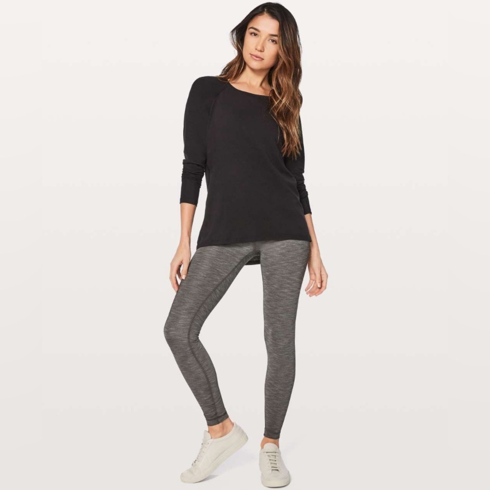 Lululemon Wunder Under Hi-Rise Tight Full-On Luxtreme 28" Heathered Black Size 4